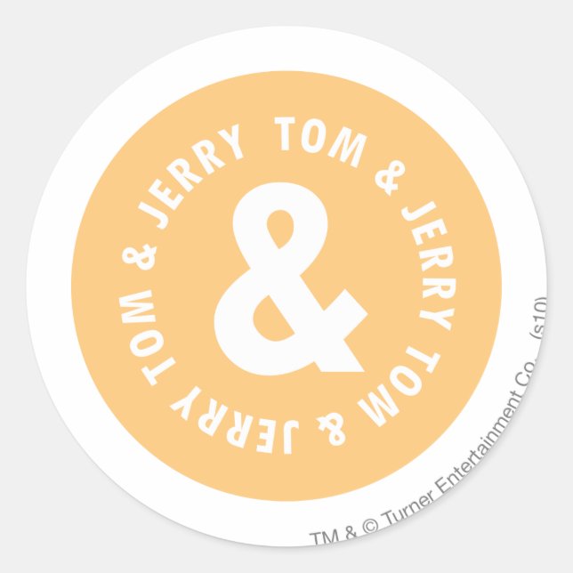 Tom and Jerry Round Logo 5 Classic Round Sticker (Front)