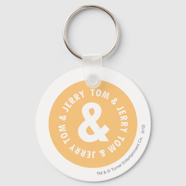 Tom and Jerry Round Logo 5 Keychain (Front)