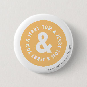Tom and Jerry Round Logo 5 Pinback Button