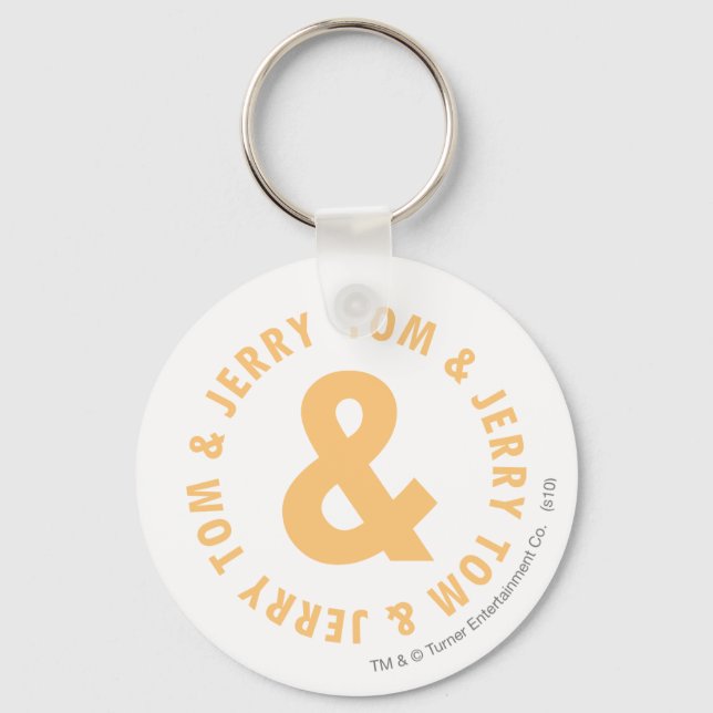 Tom and Jerry Round Logo 6 Keychain (Front)