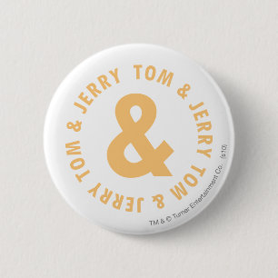 Tom and Jerry Round Logo 6 Pinback Button