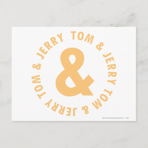 Tom and Jerry Round Logo 6 Postcard