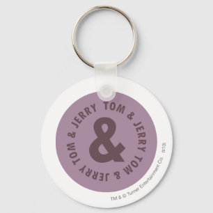 Tom and Jerry Round Logo 7 Keychain