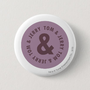 Tom and Jerry Round Logo 7 Pinback Button