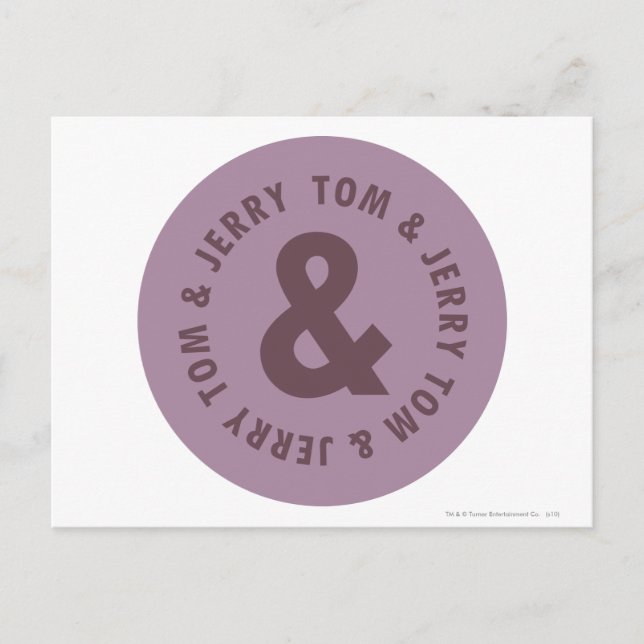 Tom and Jerry Round Logo 7 Postcard (Front)