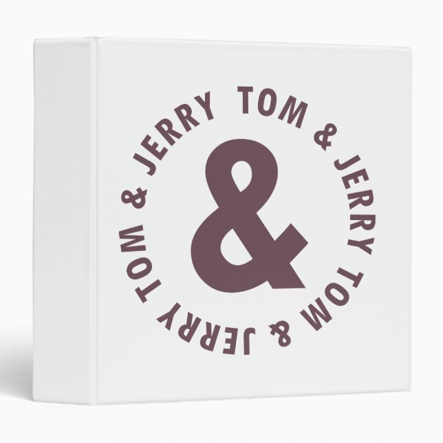 Tom and Jerry Round Logo 8 3 Ring Binder (Front/Spine)