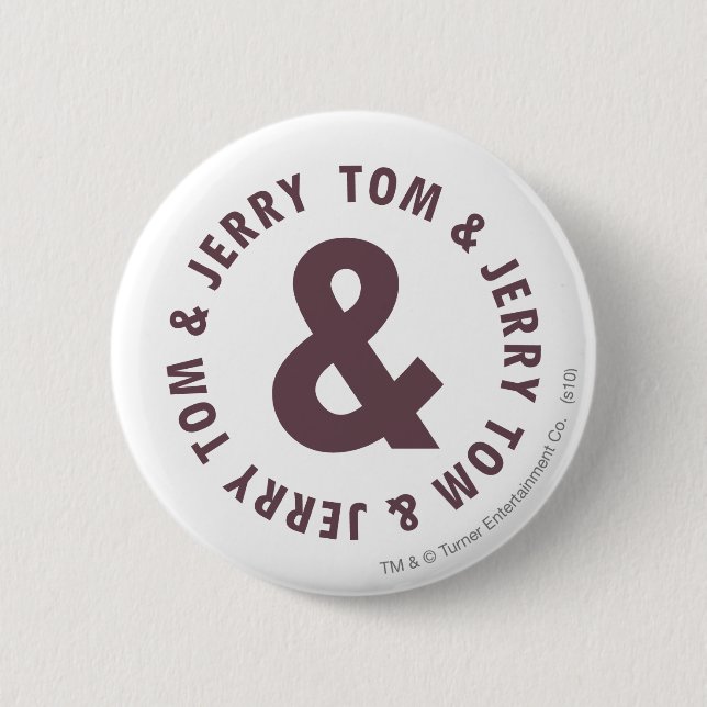 Tom and Jerry Round Logo 8 Button (Front)