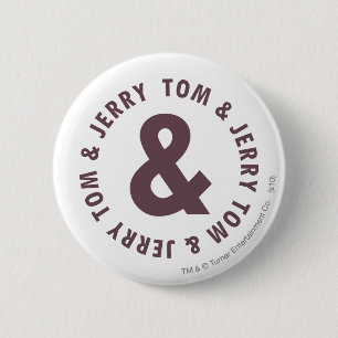 Tom and Jerry Round Logo 8 Button