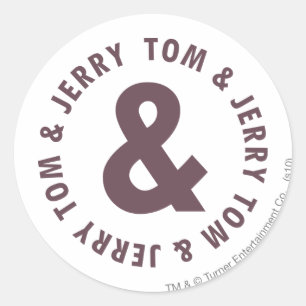 Tom and Jerry Round Logo 8 Classic Round Sticker