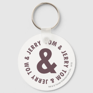 Tom and Jerry Round Logo 8 Keychain