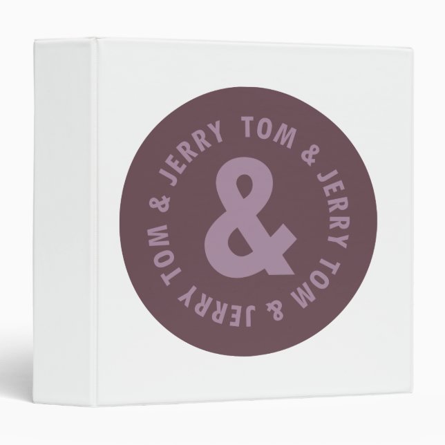 Tom and Jerry Round Logo 9 3 Ring Binder (Front/Spine)