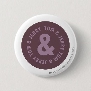 Tom and Jerry Round Logo 9 Pinback Button