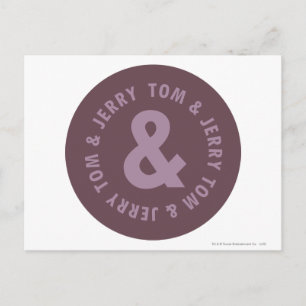 Tom and Jerry Round Logo 9 Postcard