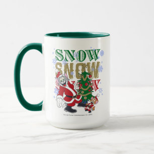Tom and Jerry Santas By The Tree Mug