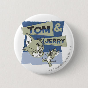 Tom and Jerry Scaredey Mouse Pinback Button