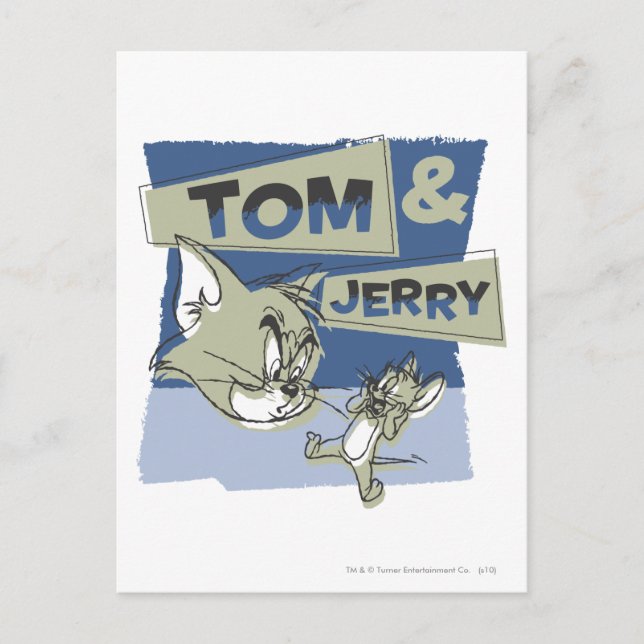 Tom and Jerry Scaredey Mouse Postcard (Front)