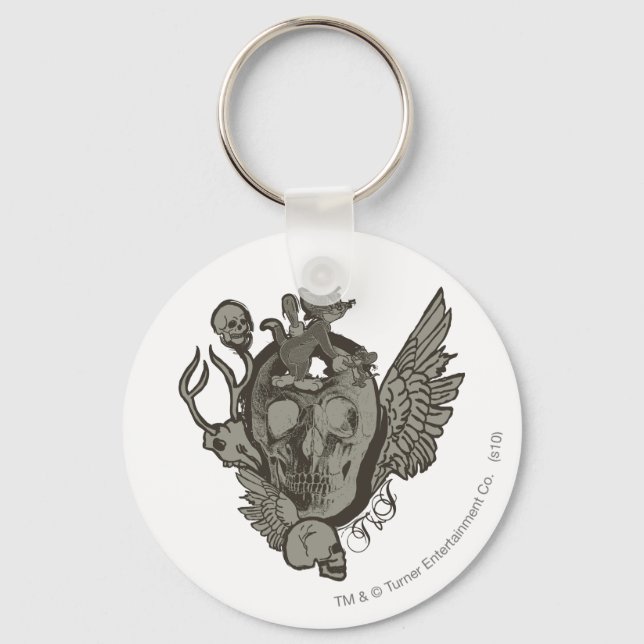 Tom and Jerry Skull Keychain (Front)