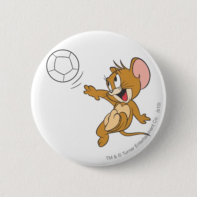 Tom and Jerry Soccer (Football) 1 Pinback Button (Front)