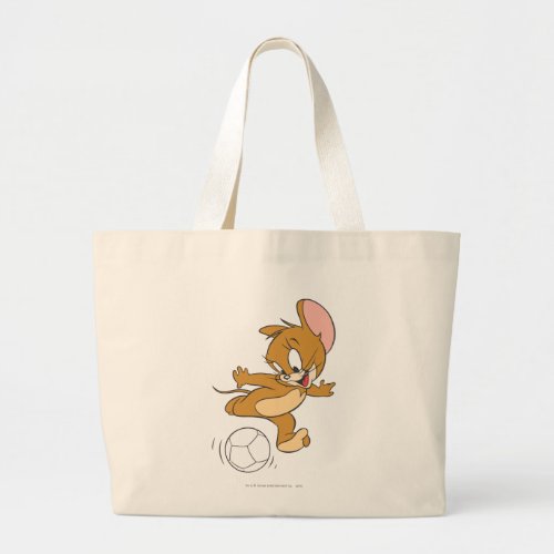 Tom and Jerry Soccer Football 2 Large Tote Bag