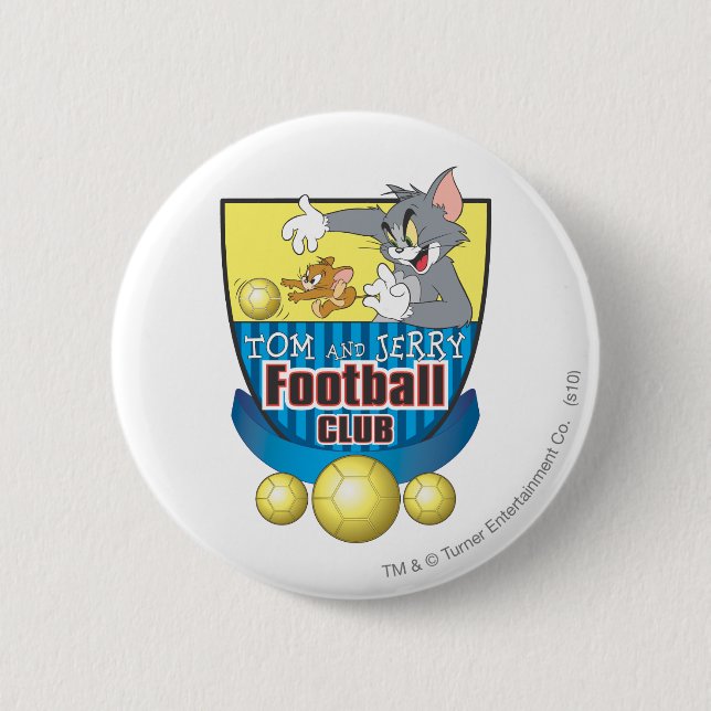 Tom and Jerry Soccer (Football) 5 Button (Front)