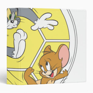 Tom and Jerry Soccer (Football) 8 3 Ring Binder