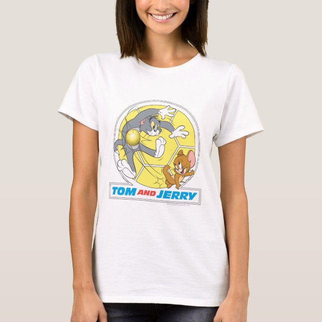 Tom and Jerry Soccer (Football) 8 T-Shirt (Front)