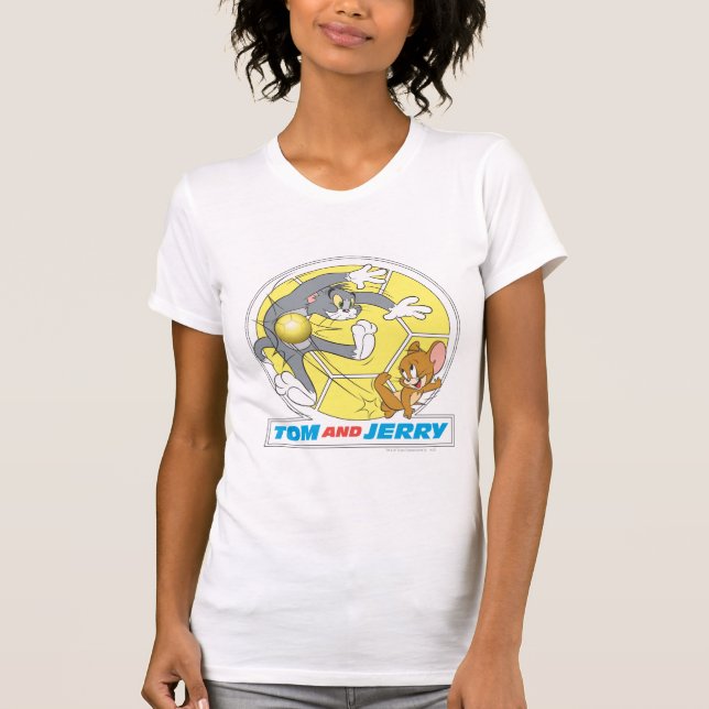 Tom and Jerry Soccer (Football) 8 T-Shirt (Front)