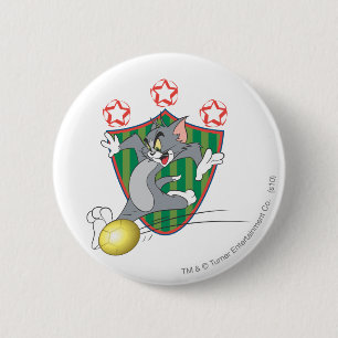 Tom and Jerry Soccer (Football) 9 Pinback Button