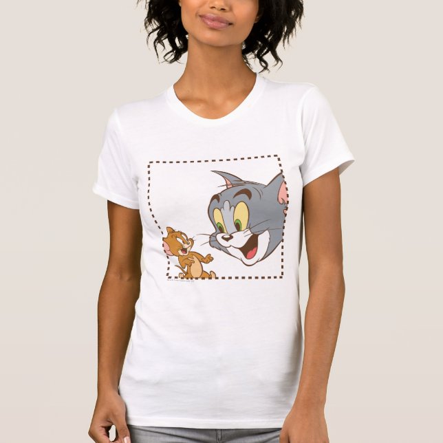 Tom and Jerry Stamp T-Shirt (Front)