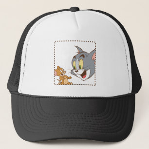 Tom and Jerry Stamp Trucker Hat