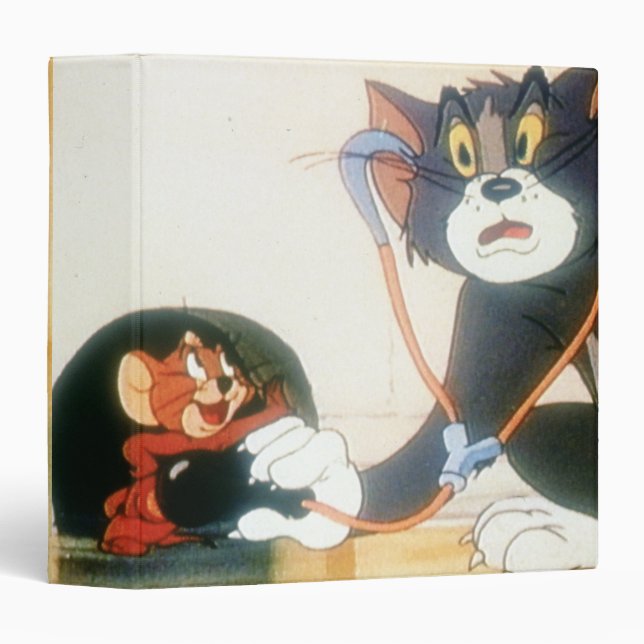 Tom And Jerry Stethescope 3 Ring Binder (Front/Spine)