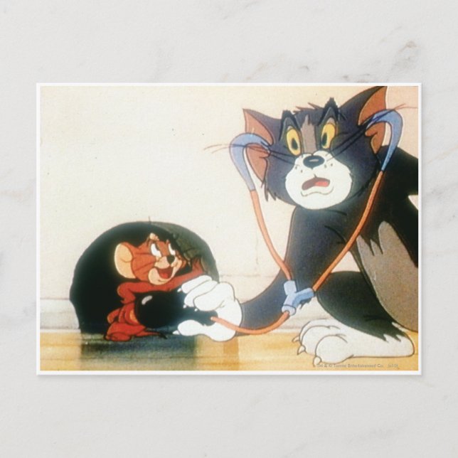 Tom And Jerry Stethescope Postcard (Front)