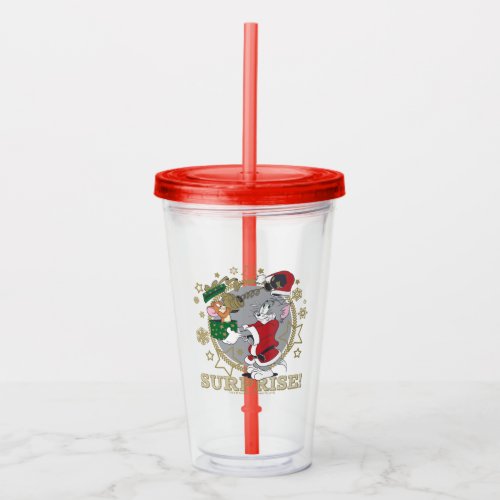 Tom and Jerry Surprise Gift Acrylic Tumbler