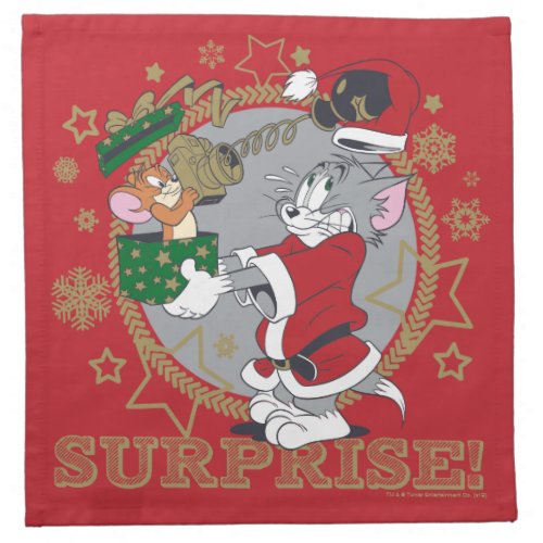Tom and Jerry Surprise Gift Cloth Napkin