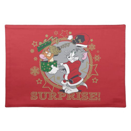 Tom and Jerry Surprise Gift Cloth Placemat