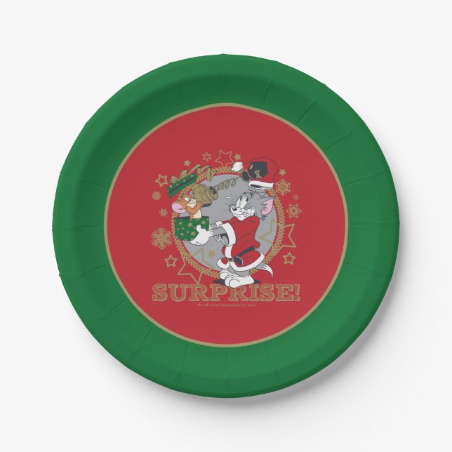 Tom and Jerry Surprise Gift Paper Plates (Front)