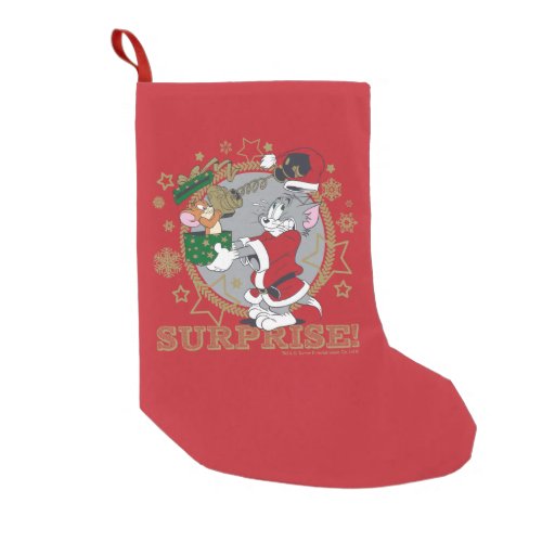 Tom and Jerry Surprise Gift Small Christmas Stocking