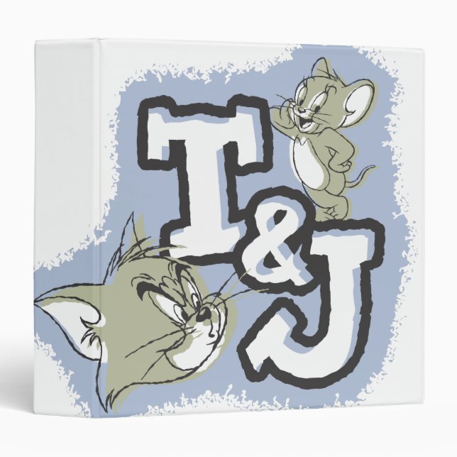 Tom and Jerry T&J Logo 3 Ring Binder (Front/Spine)