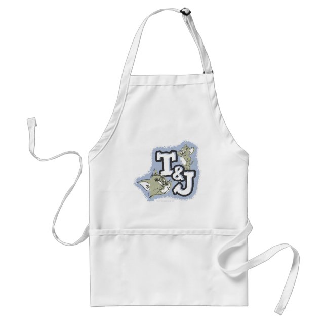 Tom and Jerry T&J Logo Adult Apron (Front)