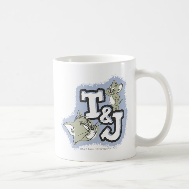 Tom and Jerry T&J Logo Coffee Mug (Right)