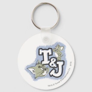 Tom and Jerry T&J Logo Keychain