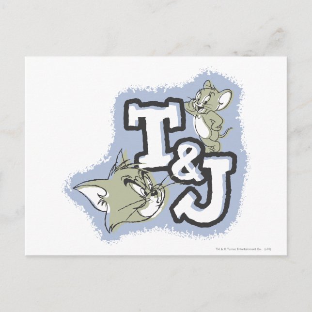 Tom and Jerry T&J Logo Postcard (Front)