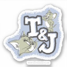 Tom and Jerry T&J Logo Sticker | Zazzle