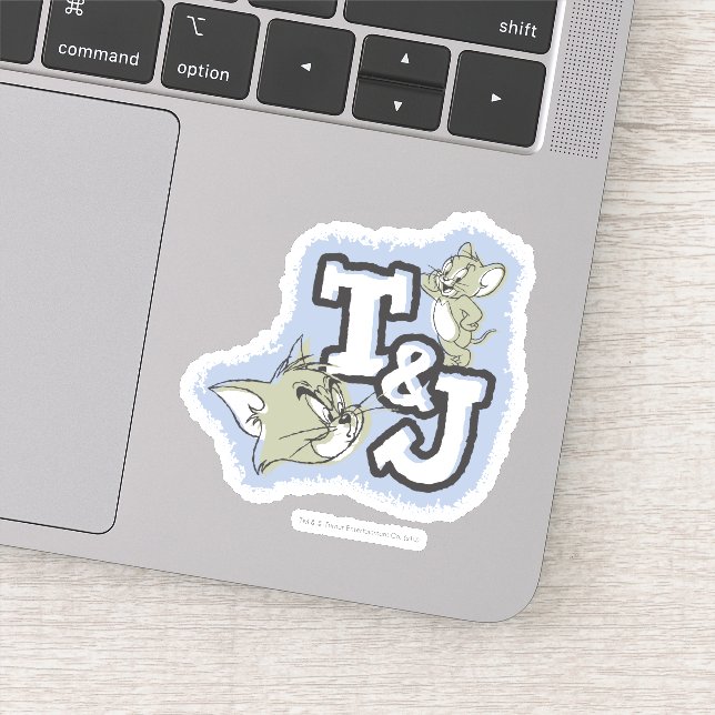 Tom and Jerry T&J Logo Sticker (Detail)