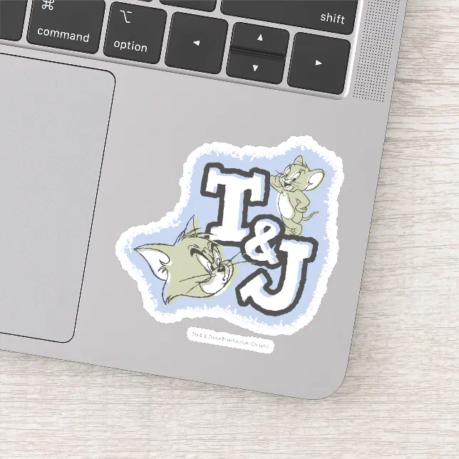 Tom and Jerry T&J Logo Sticker | Zazzle