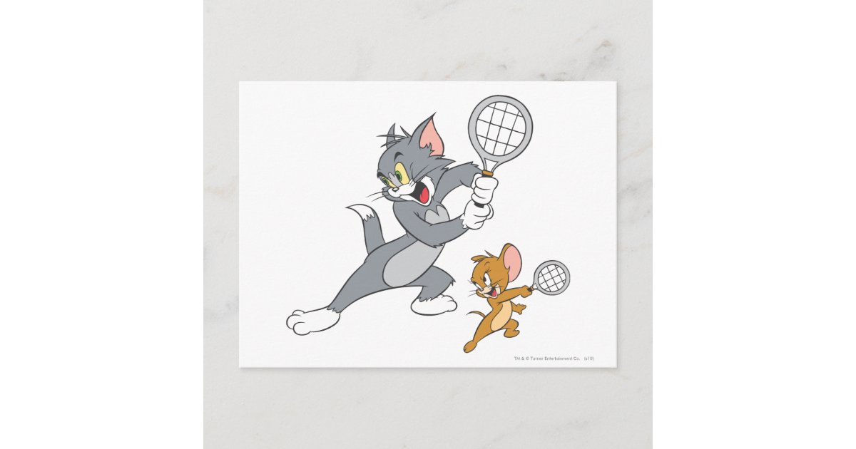 Tom and Jerry Tennis Stars Postcard Zazzle