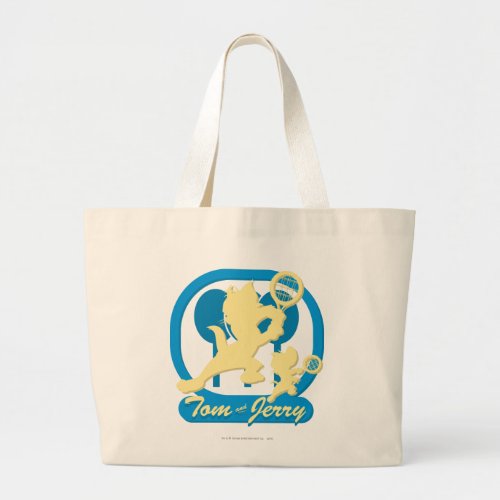 Tom and Jerry Tennis Stars 3 Large Tote Bag