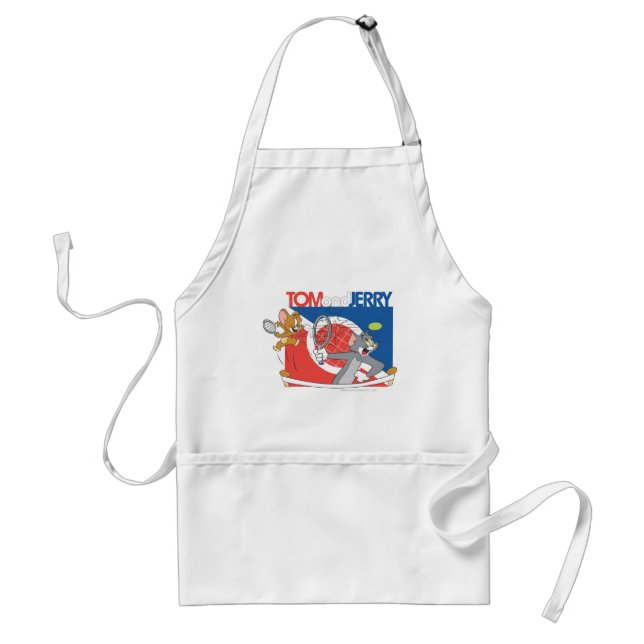 Tom and Jerry Tennis Stars 4 Adult Apron (Front)