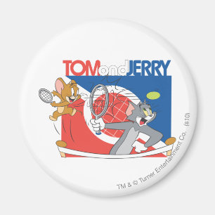 Tom and Jerry Tennis Stars 4 Magnet