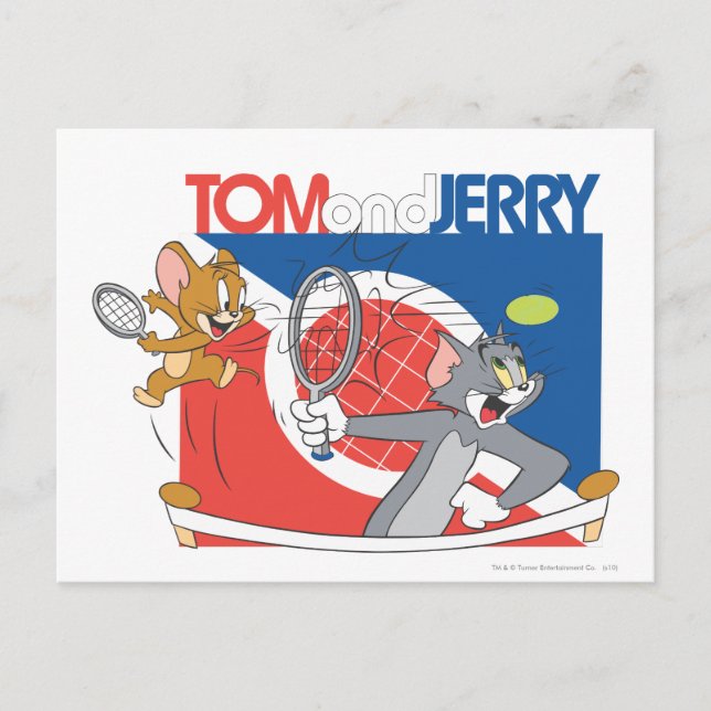 Tom and Jerry Tennis Stars 4 Postcard (Front)